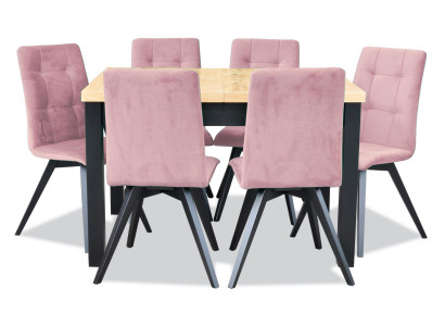 Klassieke eettafel houten eetkamerset 6 stoelen set stoelen 7-delige set.