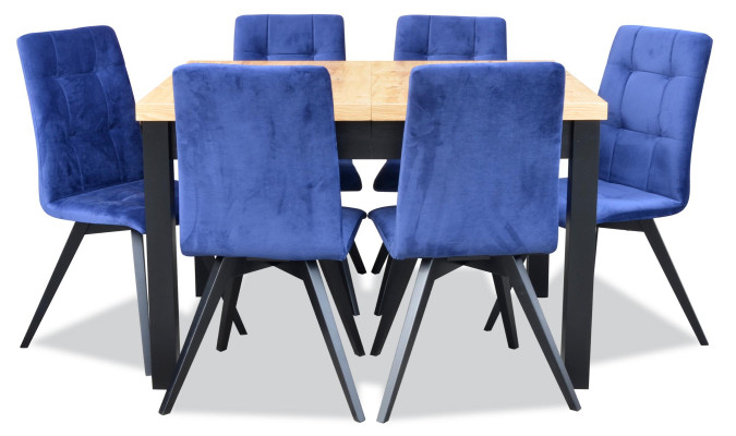 Groep eetkamer gestoffeerde stoel meubelset ontwerp 7-delige set tafel + 6 stoelen