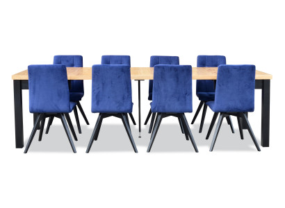 Leunstoelen Eettafel Tafel Hout Eetkamer Set 6x Stoel Set Stoelen 7-delige Set