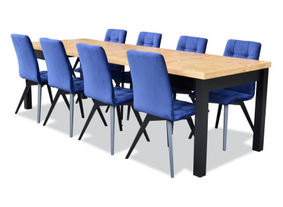 Eetkamer 6 stoelen 7-delig set armstoel garnituur rechthoekige eettafel stoel groep