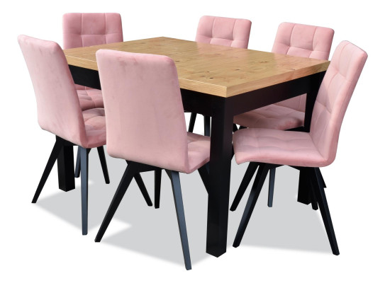 Luxe eetkamergroep design set 7-delig. Tafel + 6 stoelen armstoelen meubels