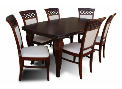 Eettafel + 6 stoelen Eetkamerset Eetgroep Klassieke tafel Tafels