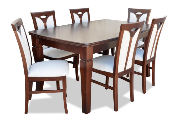 Eetset Eettafel 6 x Stoelset Klassieke Tafel Eetgroep 7-delig.