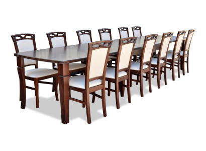 Eettafel 12 x Stoelen Eetkamer Set Eetgroep Moderne Stoelen Tafel Tafels 13-delige.