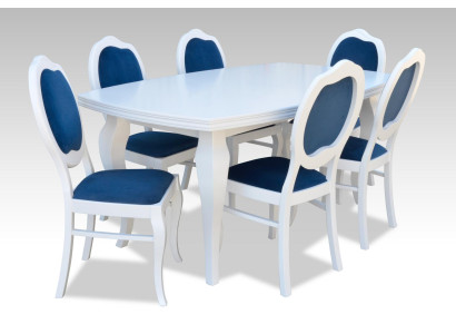 Ontwerpermeubels Houten Tafel Eetkamer 6x Stoelen 7-delige Set Nieuwe Setgroep