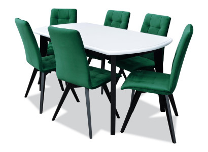 Eettafel 6 stoelen eetkamerset eetgroep klassieke tafel tafelset nieuw