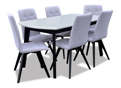 Compleet set eettafel + 6 stoelen Eetkamerset Eetgroep Houten tafel Tafels Nieuw