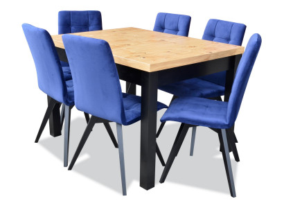 Eettafel 6x stoelen eetkamerset eetgroep klassieke tafel 7-delige set stoel nieuw