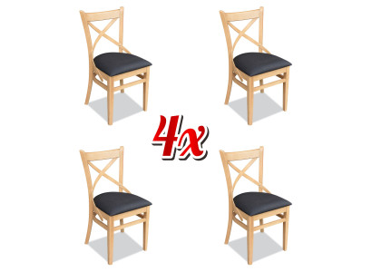 Ontwerp Stoelset Groep Bekleding Textiel 4x Stoelen Meubels Luxe Fauteuils Nieuw