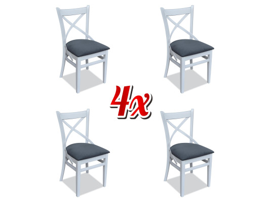 Ontwerp Stoelset Groep Bekleding Textiel 4x Stoelen Meubels Luxe Fauteuils Nieuw