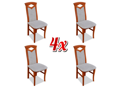 Stoelset Fauteuil Leun Ontwerp Bekleding Stof Textiel Eet Woonkamer 4x Stoelen Nieuw