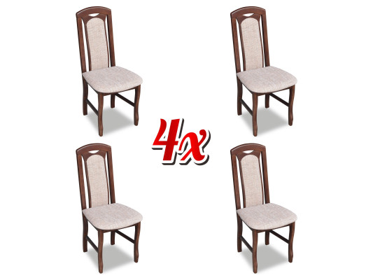 Eetkamer set houten rugleuning leer textiel nieuw stoelgroep 4x stoelen set woon