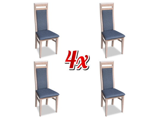 Stoelen Keuken Eetkamer Stof Hout Set 4x Design Stoel Textiel Fauteuil Bekleding