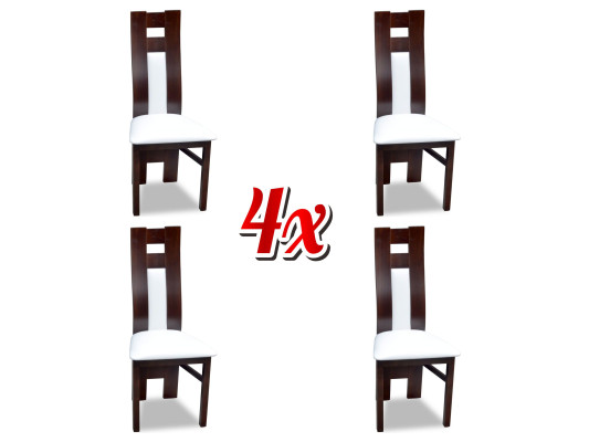 Groep Stoel Bekleding Leuning Stoelen Set Hout Massief Luxe Fauteuil Set 4x Stoel