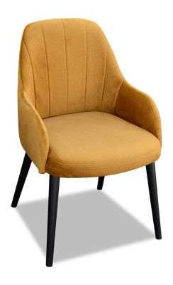 Ontwerp textiel luxe fauteuil stoel met armleuning eetkamerstoel bruin