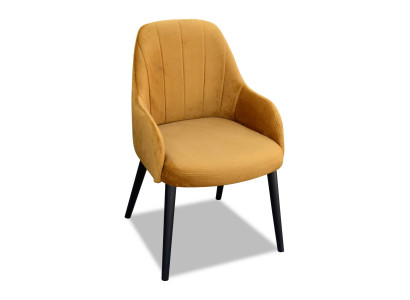 Ontwerp textiel luxe fauteuil stoel met armleuning eetkamerstoel bruin