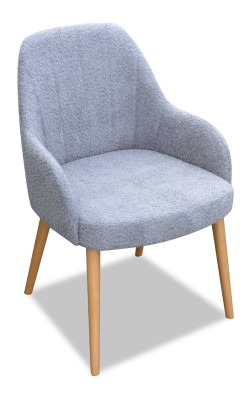 Ontwerp textiel luxe fauteuil stoel met armleuning eetkamerstoel bruin