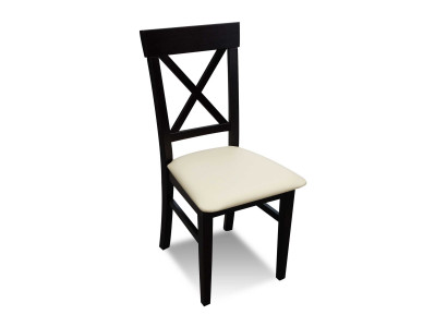 Klassieke stoel Zwart Houten Zitting Gestoffeerd Ontwerp Textiel Modern Stijl Nieuw