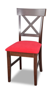 Klassieke stoel Zwart Houten Zitting Gestoffeerd Ontwerp Textiel Modern Stijl Nieuw