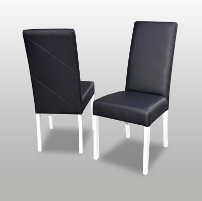 Luxe design gestoffeerde stoel stoelen zit rug kantoor eetkamer massief hout