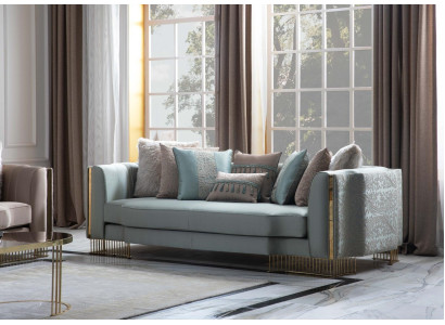 Turkooise bankstel Driepersoonsbank Meubels Bank Elegante villa inrichting