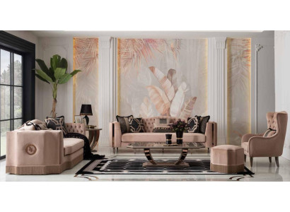 Luxe bankstel 4+3+1 set fauteuil modern design Chesterfield meubels
