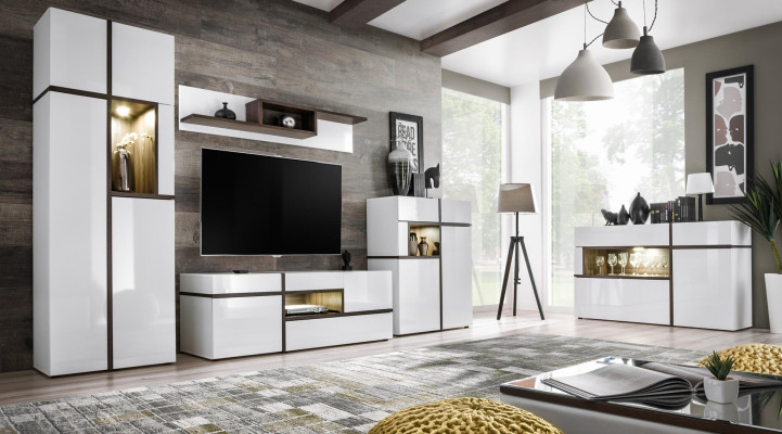 Set 5-delige woonkamer tv-standaard kast woonkamer wanden hout modern meubels nieuw