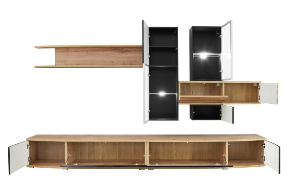 Ontwerper woonkamer Modern Design Woonkamer Luxe meubels Wandplanken Nieuw