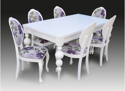 Klassieke eettafel met 6 stoelen eetkamergroep stoel tafels