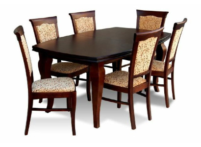 Eettafel + 6x Stoelen Stoel Eetkamer Set Eetgroep Modern Tafel Tafels Nieuw Z11