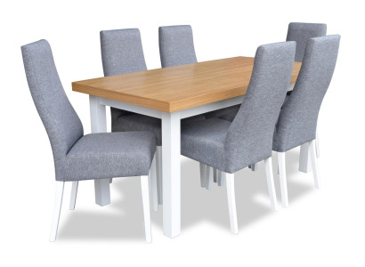 Eetkamer Complete Set Tafel 4x Stoel Set 7-delig. Eettafel Hout Eethoek Nieuw