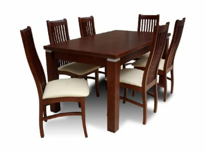 Eettafel + 6 stoelen voor eetkamerset Eetgroep Klassieke tafel Nieuw