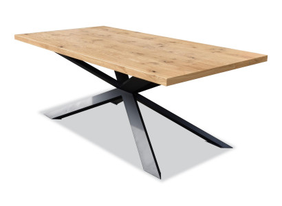 Eettafel Ontwerp Tafel Hout Roestvrij Staal Moderne Eetkamer Woonkamer