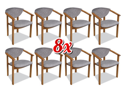 Set Garnitur Zitbekleding Woonkamer Ontwerp Eetstoel Kamergroep 8x stoelen