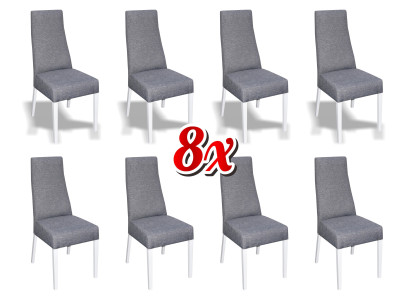 Eetkamer 8x Stoelen Stoel Set Fauteuil Keuken Nieuw Design Bekleding Leer Textiel Meubels