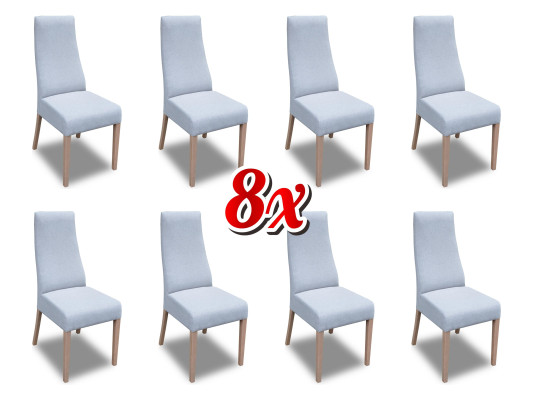 Eetkamer 8x Stoelen Stoel Set Fauteuil Keuken Nieuw Design Bekleding Leer Textiel Meubels