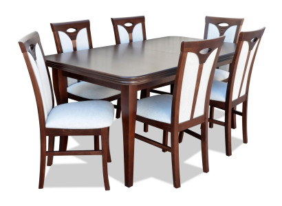 Klassieke eetkamermeubelen eetkamerset armstoel tafel groep 7-delig set Modern