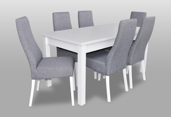 Compleet Set Eettafel 6x Stoelen Eetkamer Eetgroep Hout Tafels 7-delig Nieuw