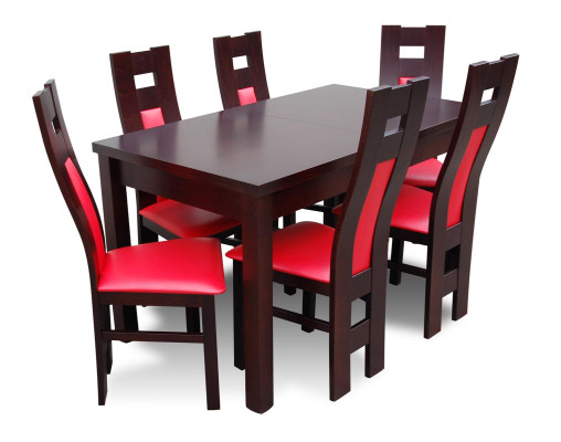 Compleet set eettafel + 6 stoelen Eetkamerset Houten tafels Eetgroep Tafel 7-delig