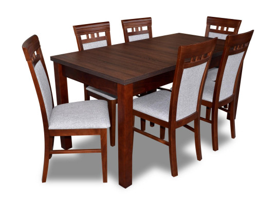 Eettafel 6x stoelen eetkamerset groep garnituur tafel zitgroep 7-delige.