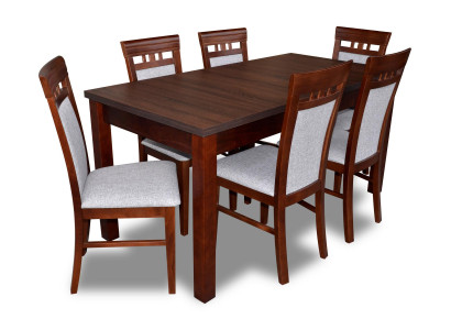 Eettafel 6x stoelen eetkamerset groep garnituur tafel zitgroep 7-delige.