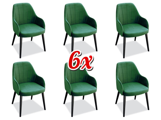 Eetkamerstoel Stoelen Zitplaats Massief Modern Hout Fauteuil Set 6x Luxe Restaurant