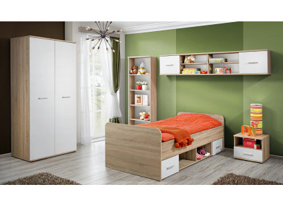 Compleet kinderkamerset nachtkastje designbed moderne kledingkast meubels