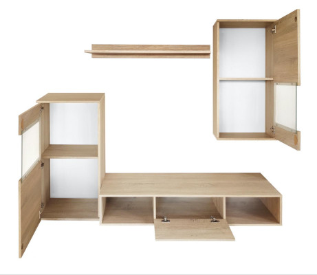 Woonkamermeubel Moderne vitrine TV-standaard Woonkamer wandplanken Nieuw