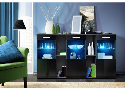 Zwarte dressoirontwerper dressoir woonkamer modern houten meubels