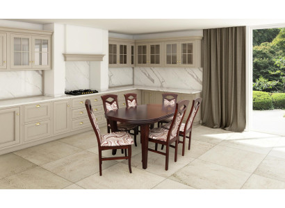 Moderne 7-delige Eetkamer Set Klassieke Tafel 6x Stoelen Stoel Groepen