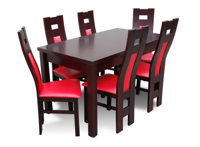 Eettafel + 6 stoelen set eetkamer woonkamerset