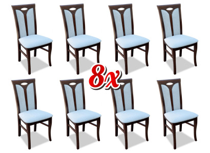 Ligstoel set stoelen horeca eetkamer textiel stof set 8x design stoel hout