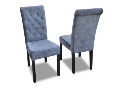 4x Chesterfield Stoel Set Zitkussen Garnituur Eetkamerstoelen met leuning van leer