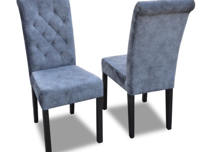 4x Chesterfield Stoel Set Zitkussen Garnituur Eetkamerstoelen met leuning van leer